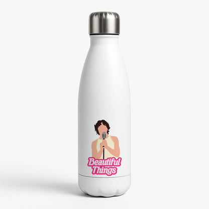 Neon Pink Beautiful Things White Water Bottle