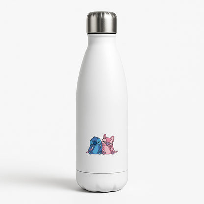 Best Friends - Pink Alien White Water Bottle