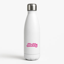 Personalised Doll White Water Bottle