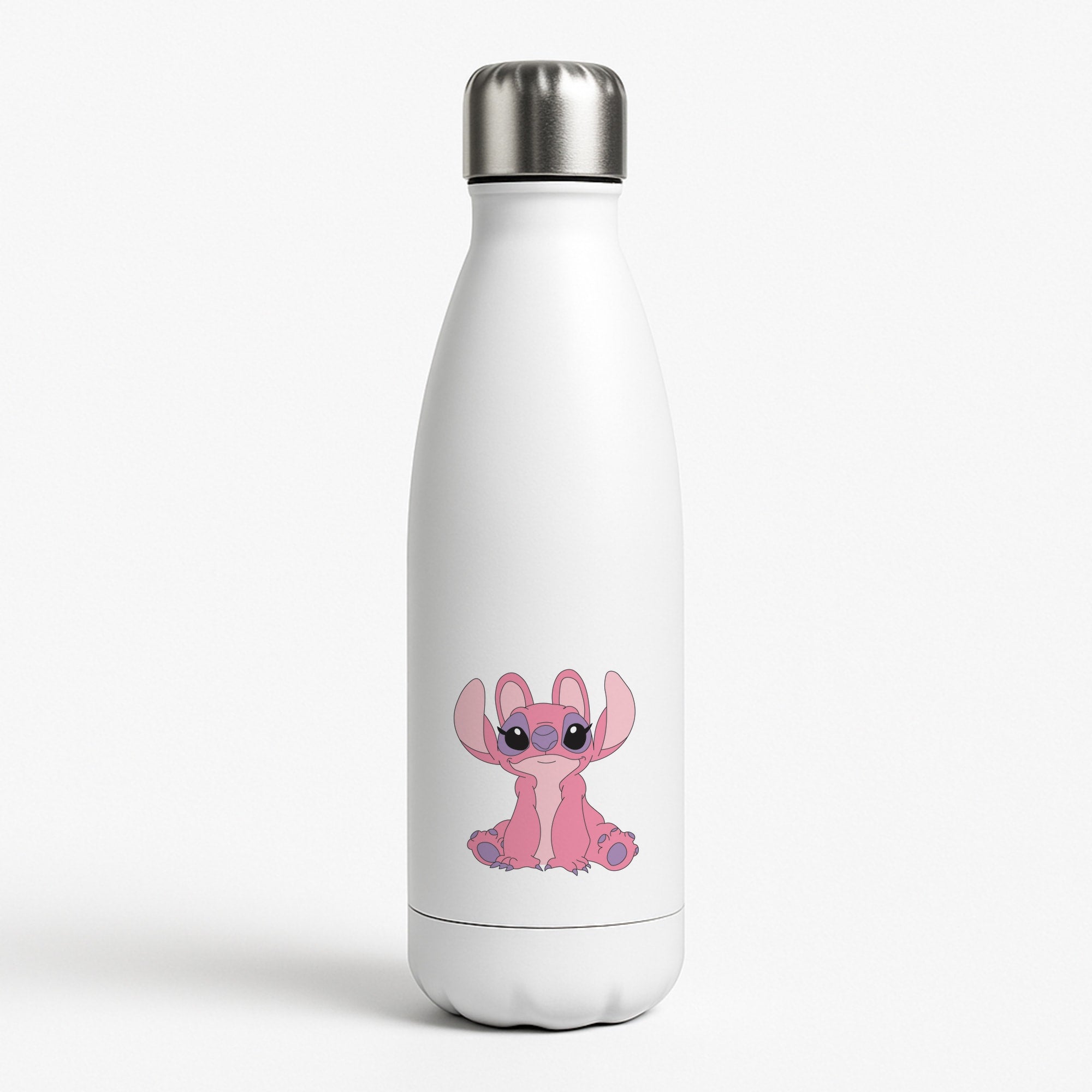 Sitting Down - Pink Alien Water Bottle
