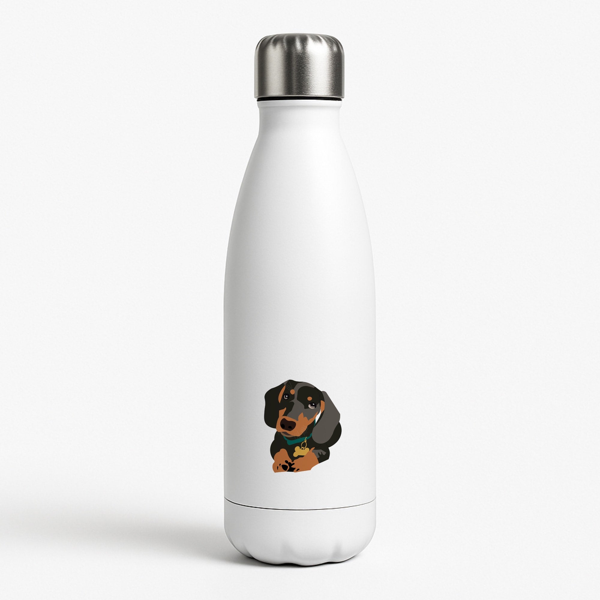 Black & brown - Dachshunds White Water Bottle
