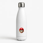 Mario Face - Mario White Water Bottle
