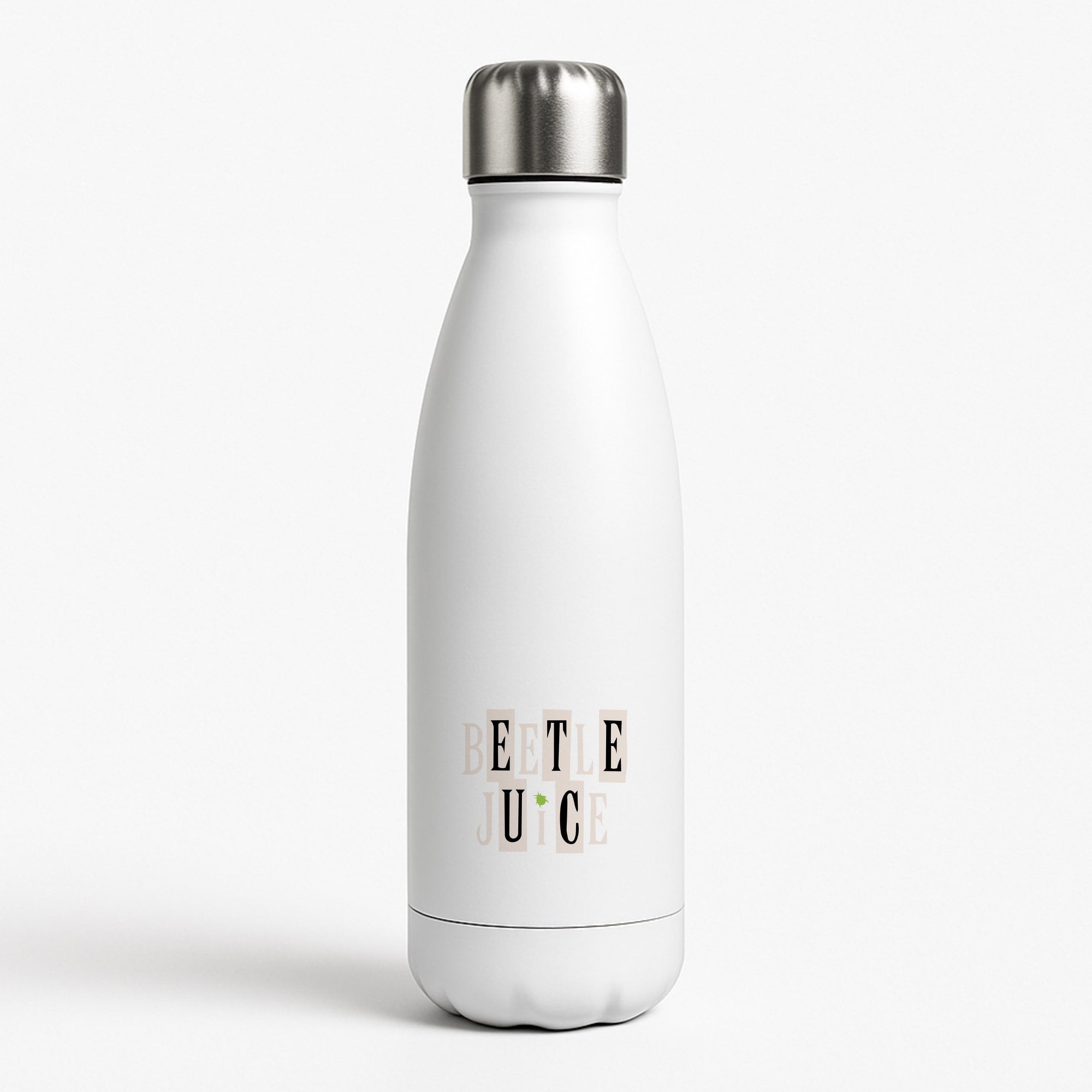 Text - Beetle Halloween White Water Bottle