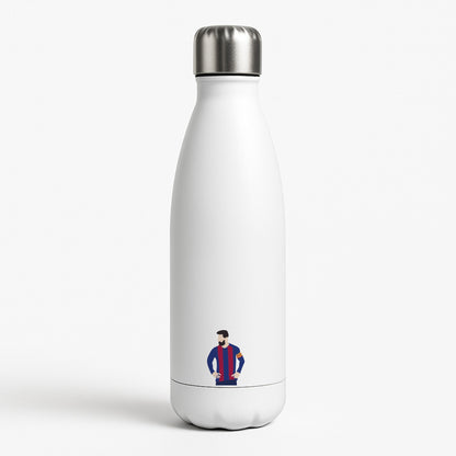 Messi Barca White Water Bottle