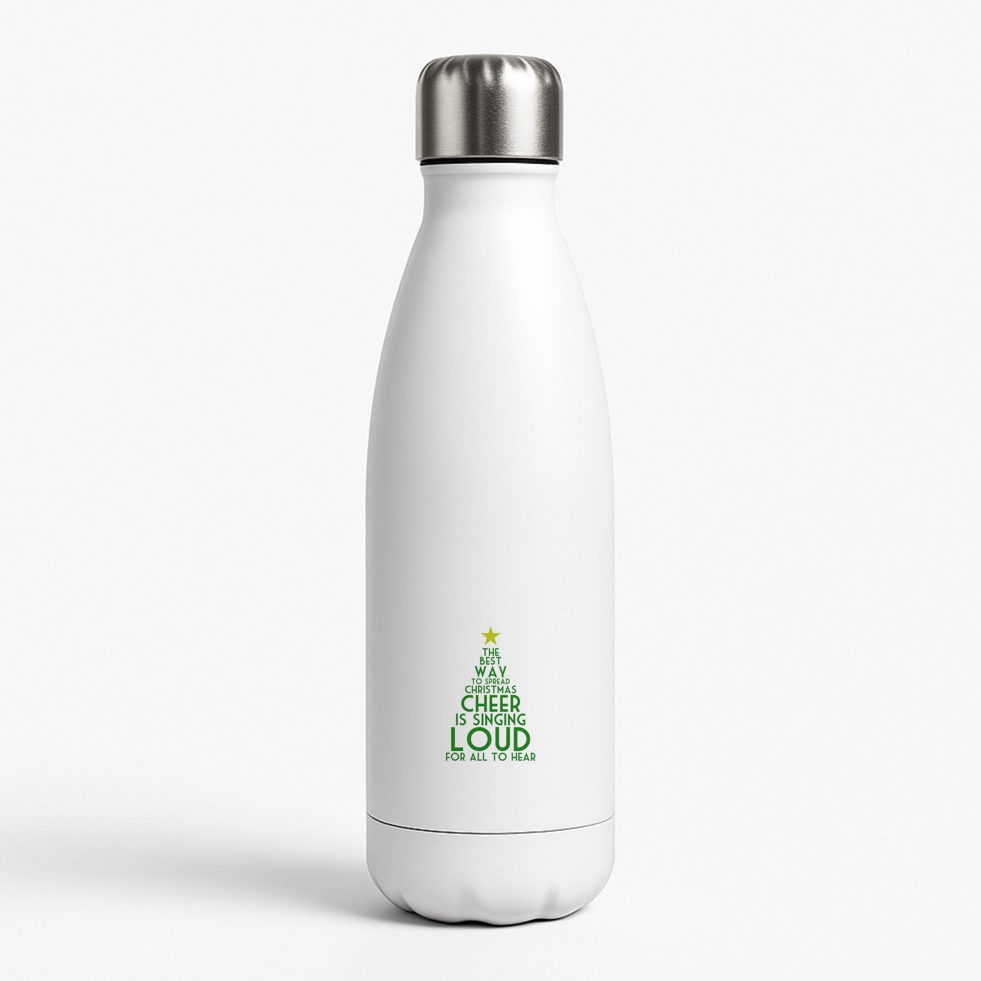The Best Way To Spread Christmas Cheer - Elf White Water Bottle