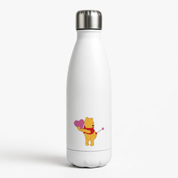Cupid Pooh Valentine's White Water Bottle