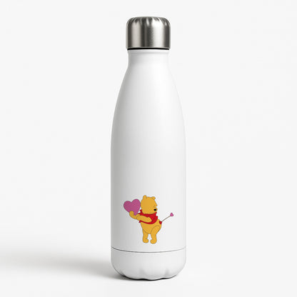 Cupid Pooh Valentine's White Water Bottle