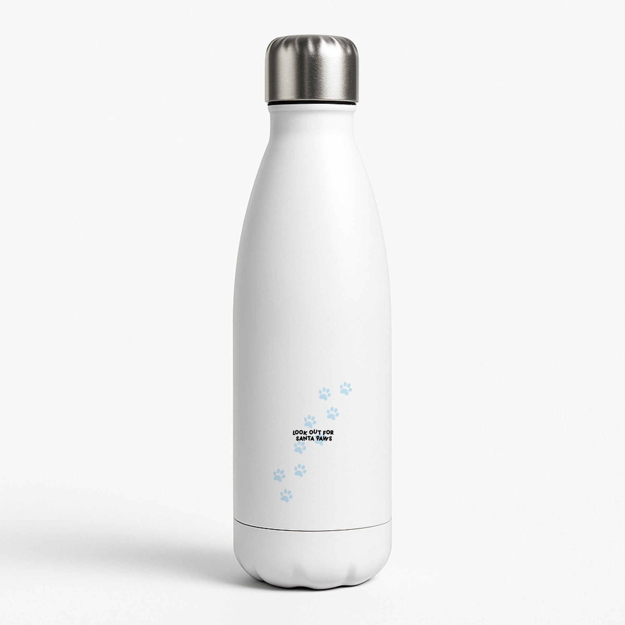 Santa Paws - Christmas White Water Bottle