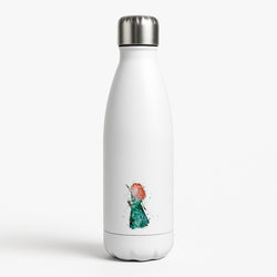 Watercolour Princess Merida Brave Fairytale White Water Bottle