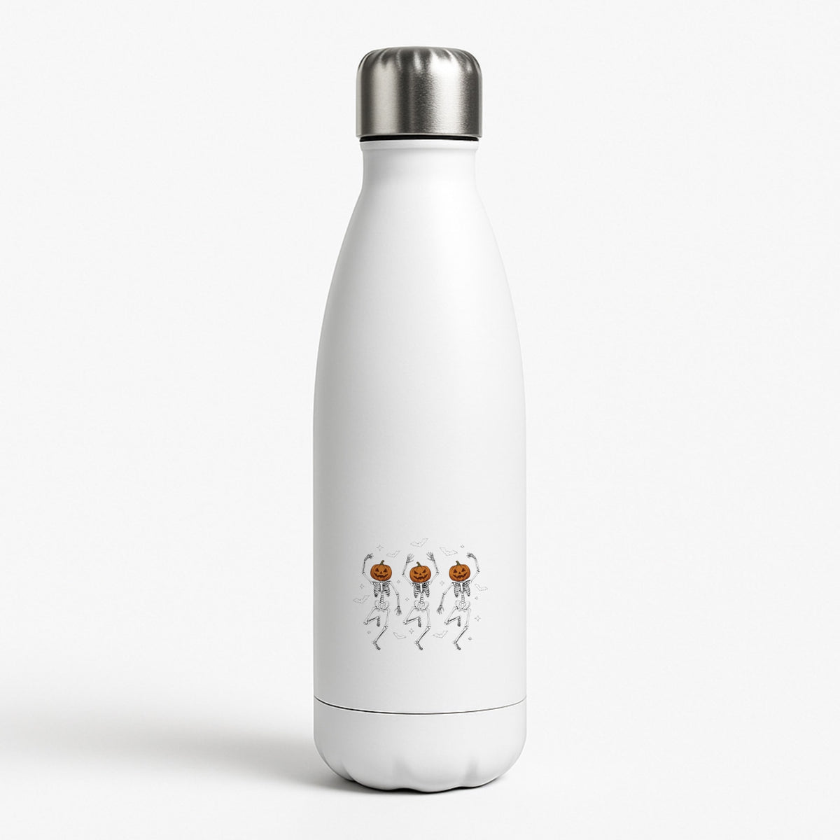 Dancing Pumpkin Skeletons Water Bottle