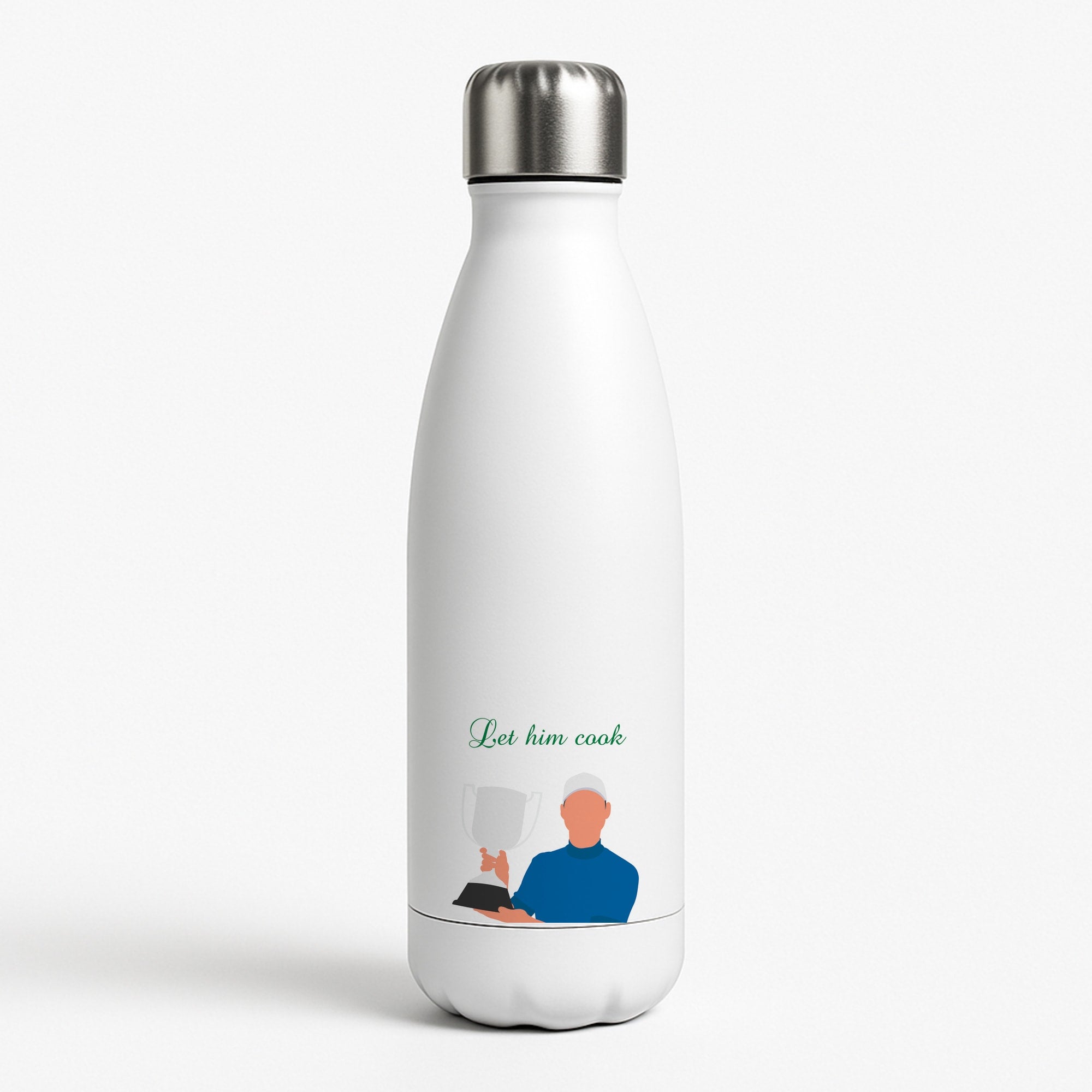 Let Him Cook White Water Bottle