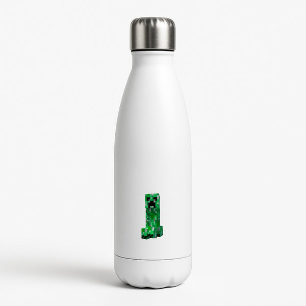 Mining Creeper White Water Bottle