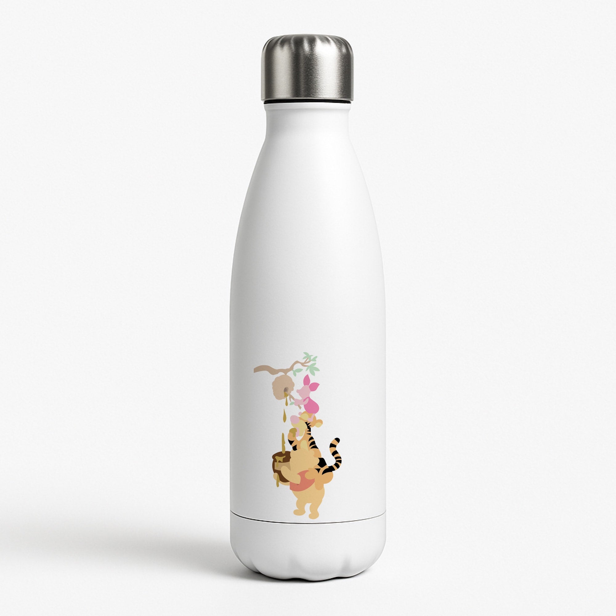 Bouncing Tiger , Piglet , Yellow Bear White Water Bottle