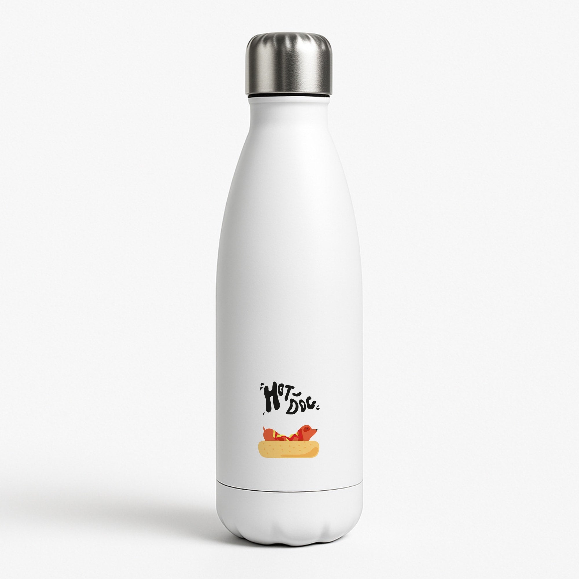 Hot Dog - Dachshunds White Water Bottle