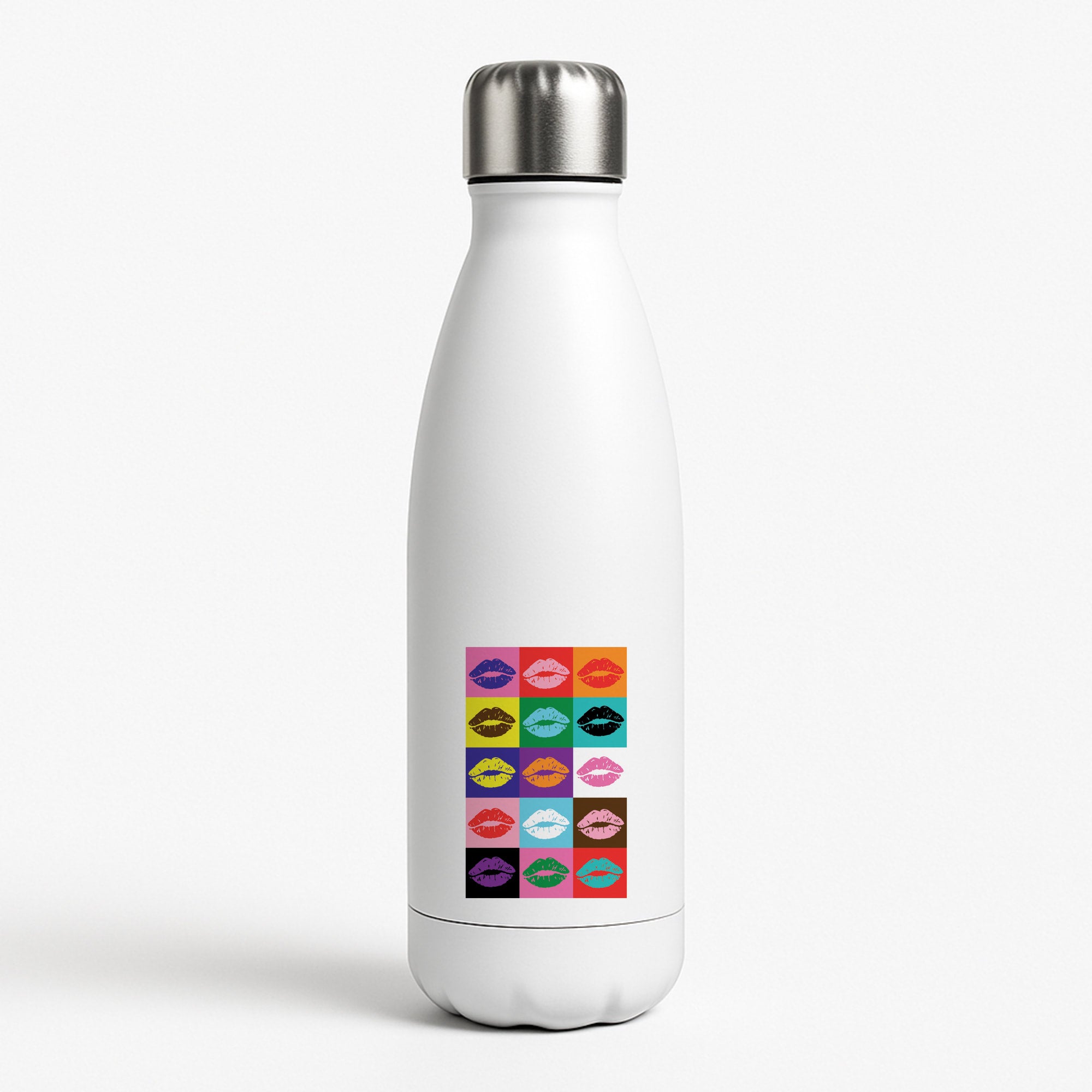 Lips Collage - Pride White Water Bottle
