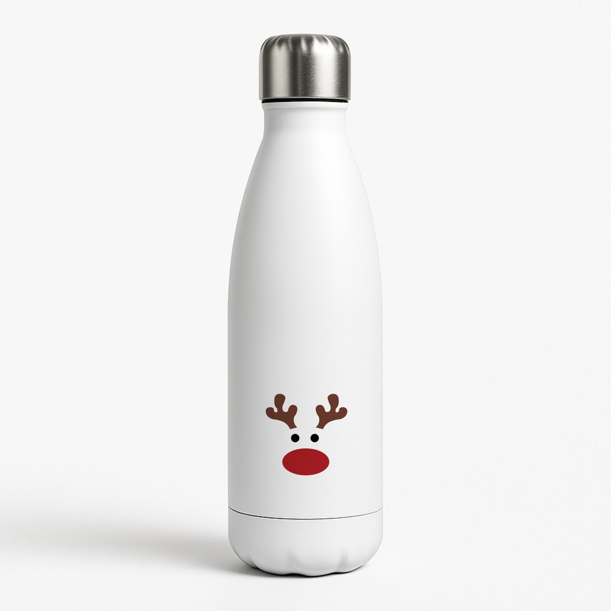 Rudolph Red Nose - Christmas White Water Bottle