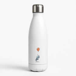 Donkey And His Balloon White Water Bottle
