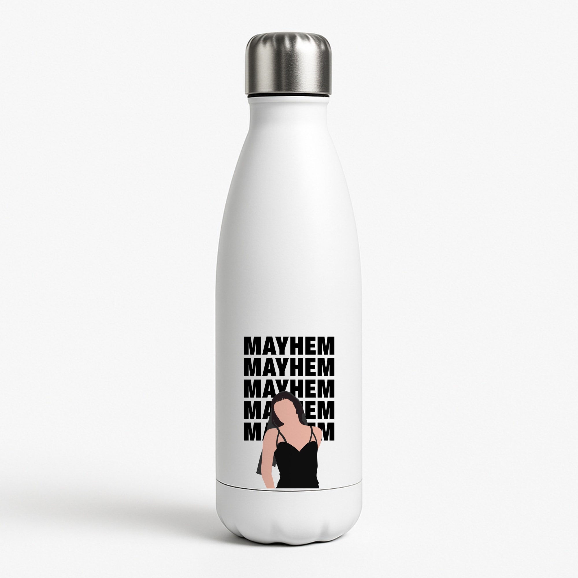 Neon Green Mayhem White Water Bottle