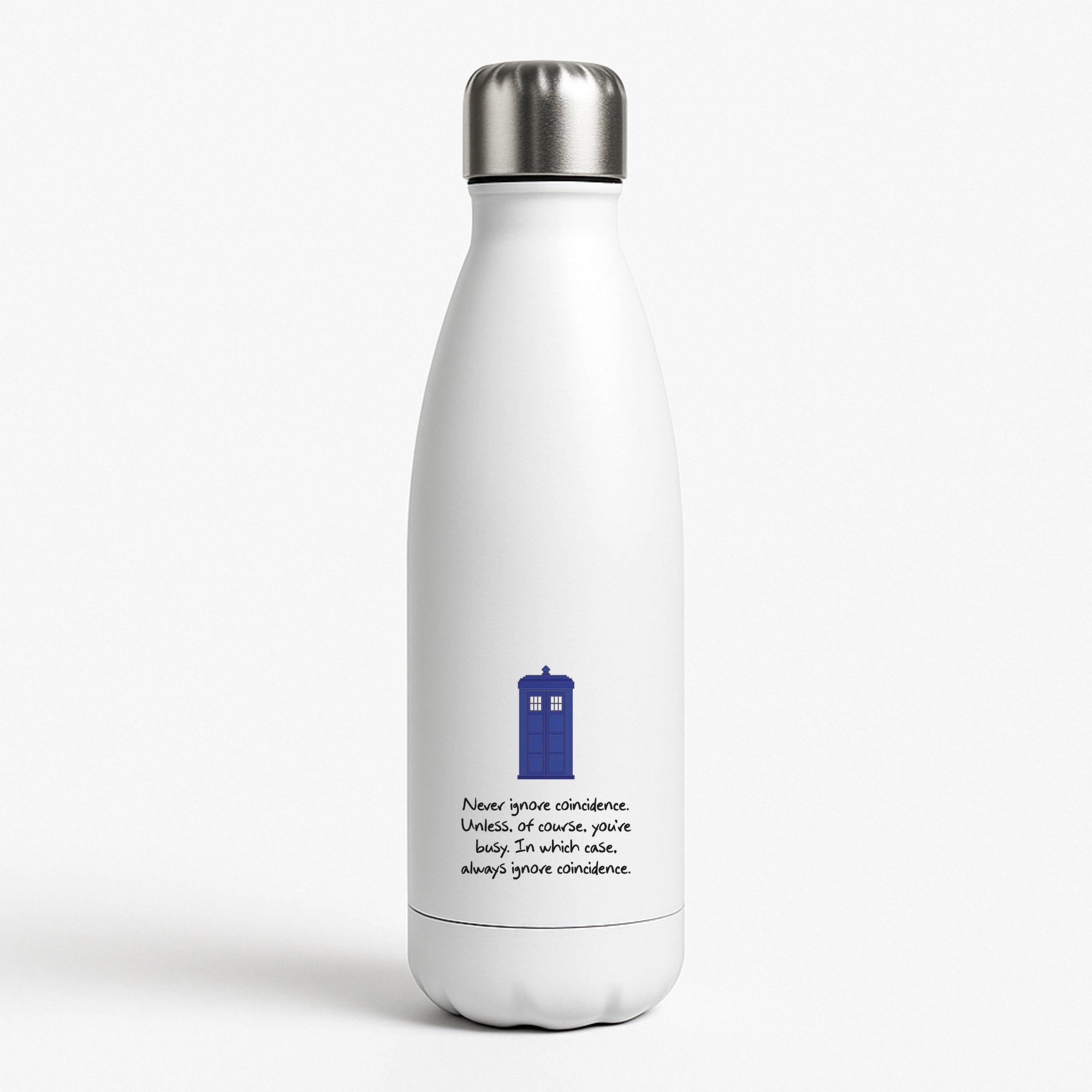 Never Ignore Coincidence Water Bottle
