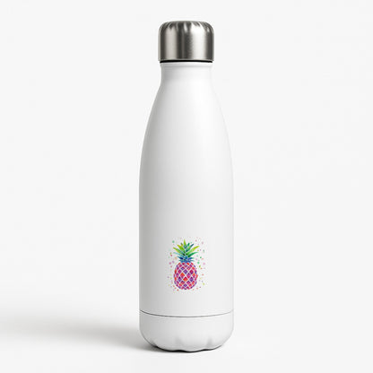 Watercolour Pineapple White Water Bottle