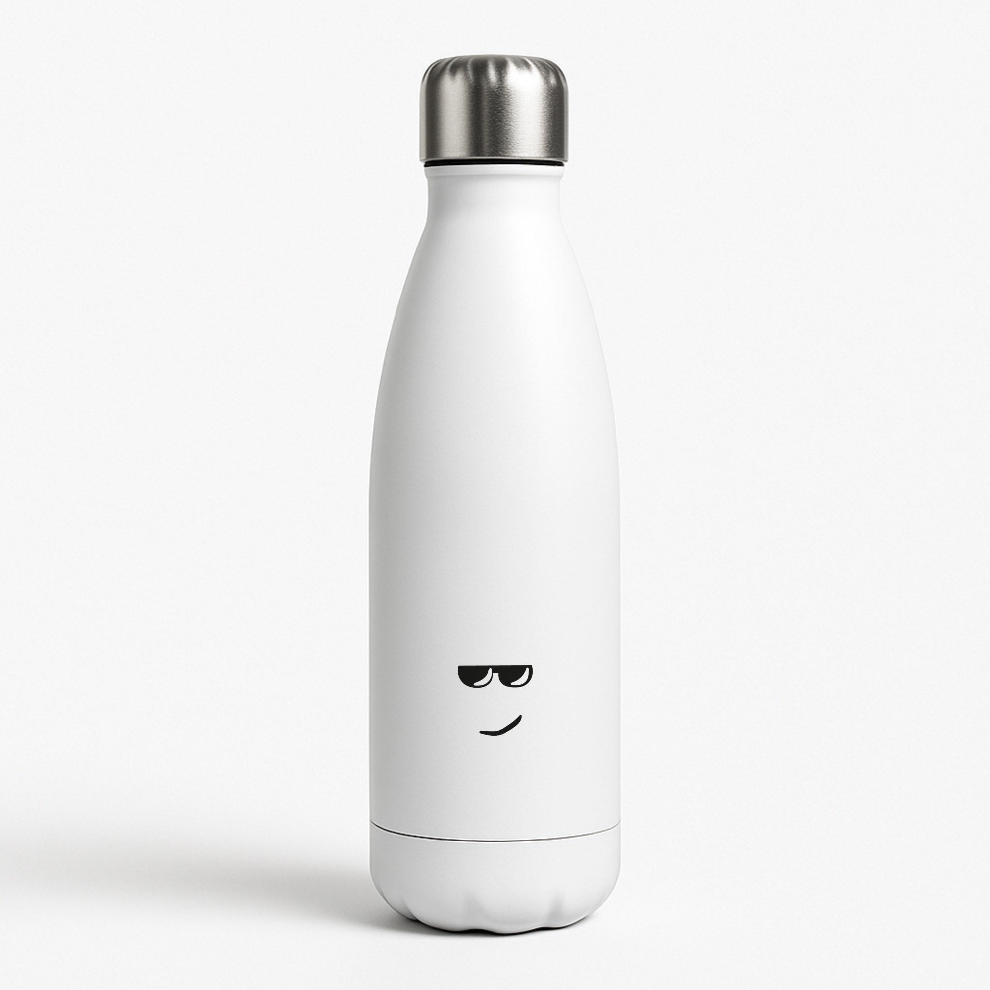 Yellow Face Shades White Water Bottle