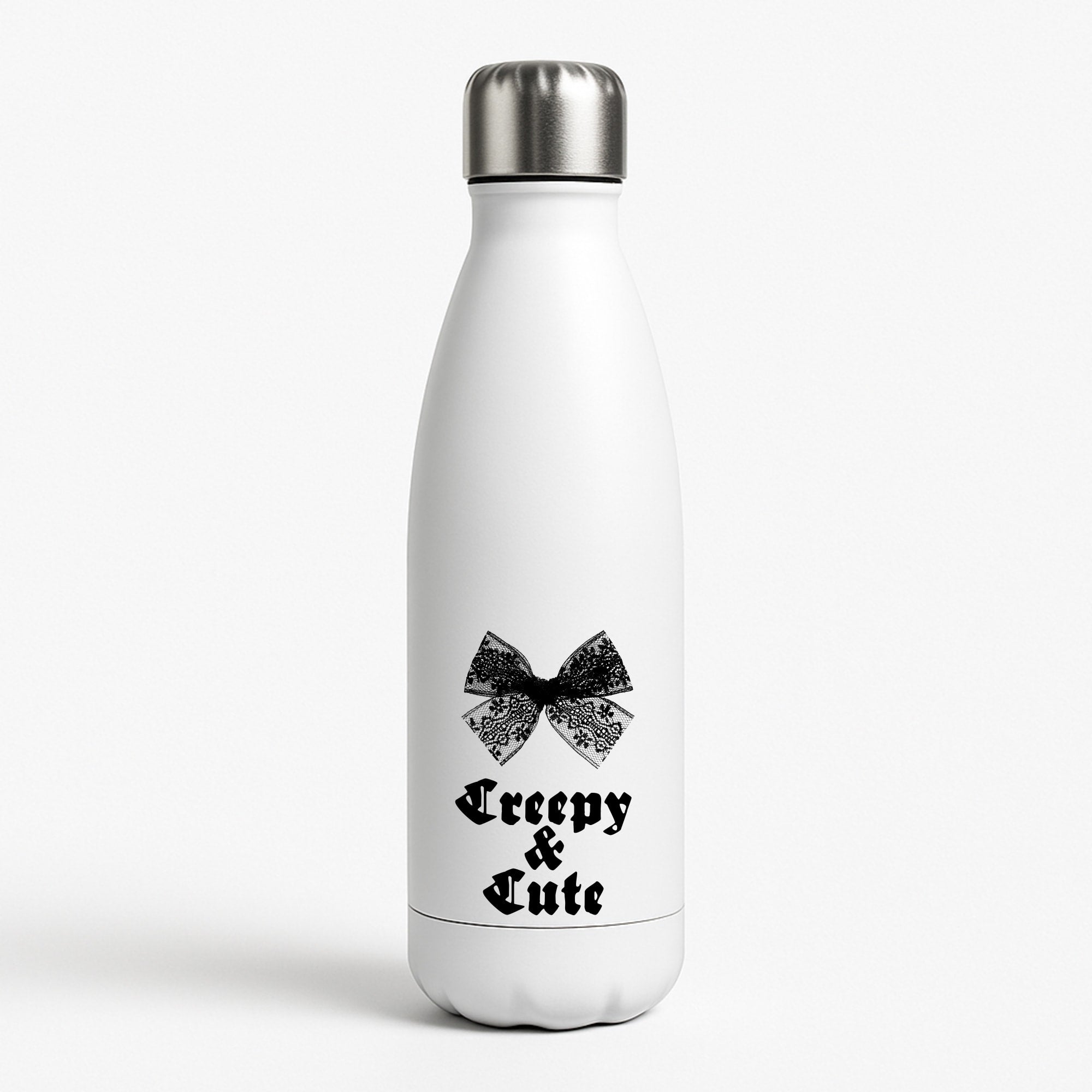 Creepy And Cute Coquette White Water Bottle
