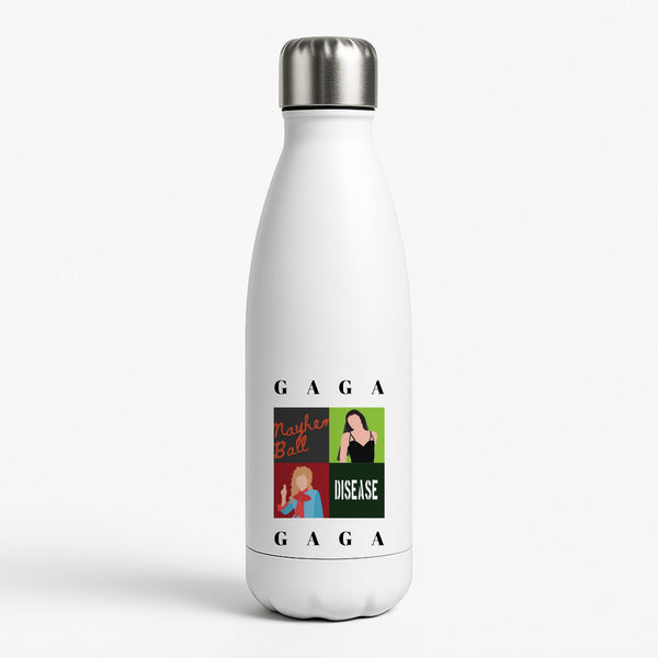 Gaga Collage White Water Bottle