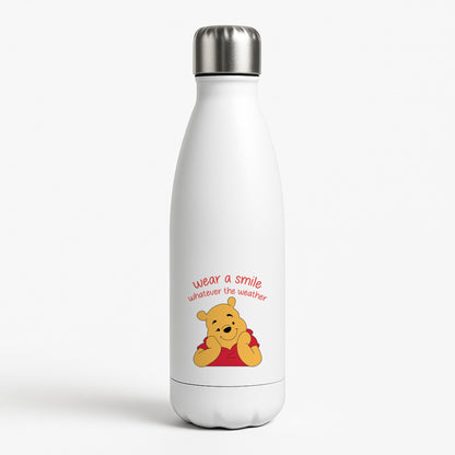 Wear A Smile Whatever The Weather  White Water Bottle