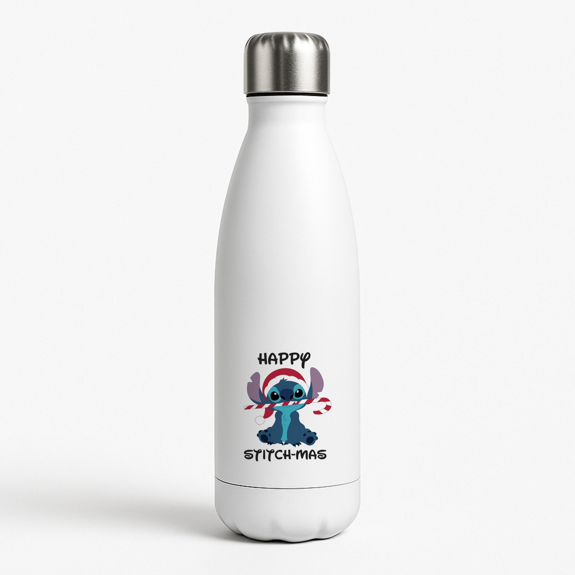 Happy Blue Alienmas - Christmas White Water Bottle
