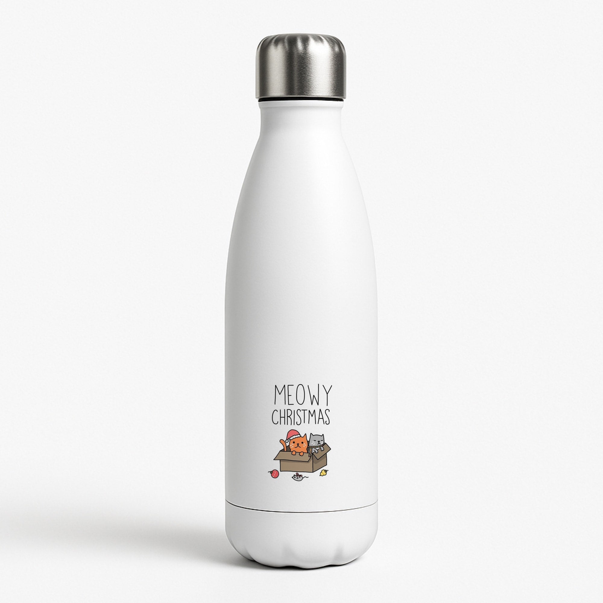 Meowy Christmas Water Bottle