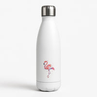 Watercolour Flamingo Painting Water Bottle