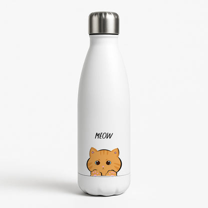 Ginger Cat - Cats White Water Bottle