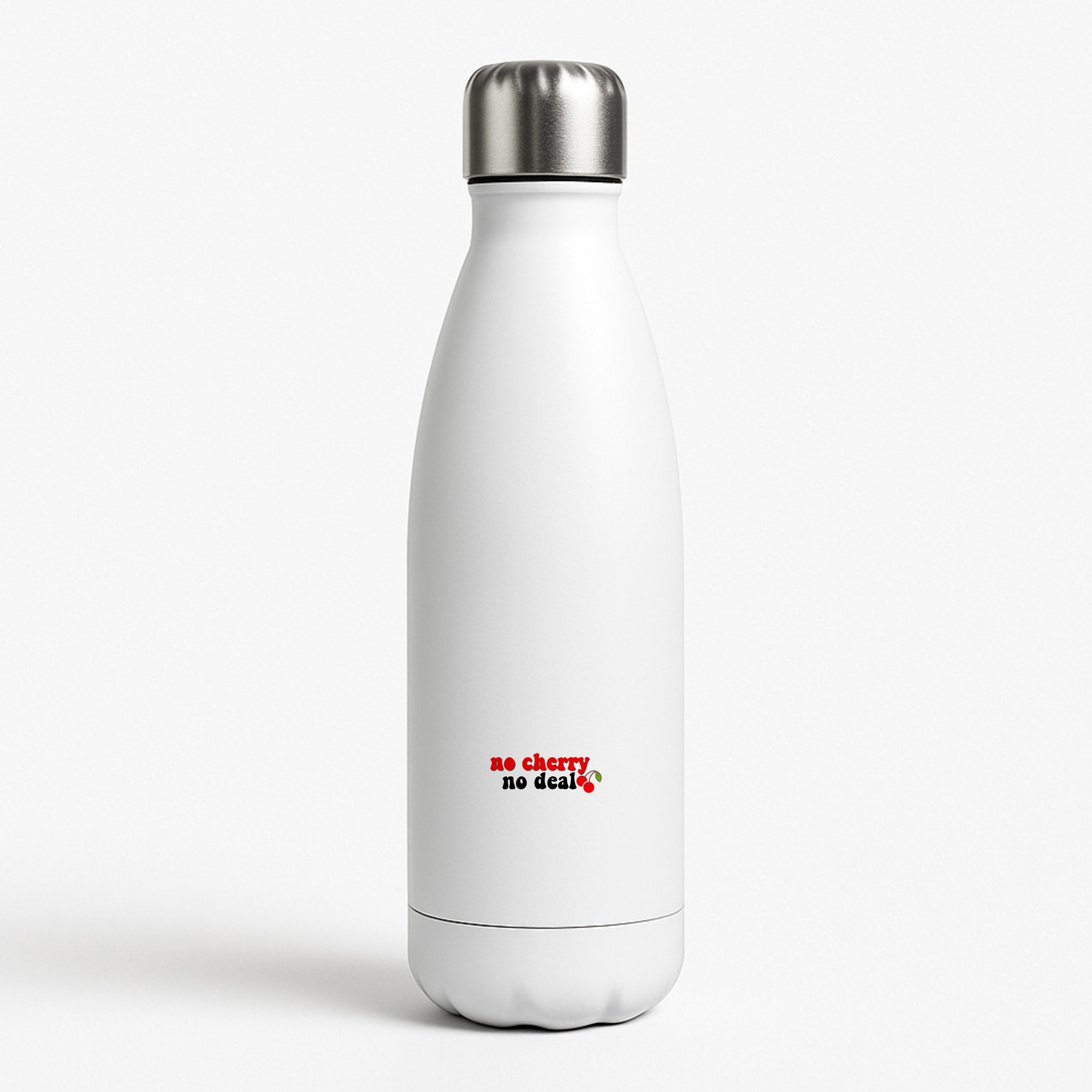 No Cherry No Deal White Water Bottle