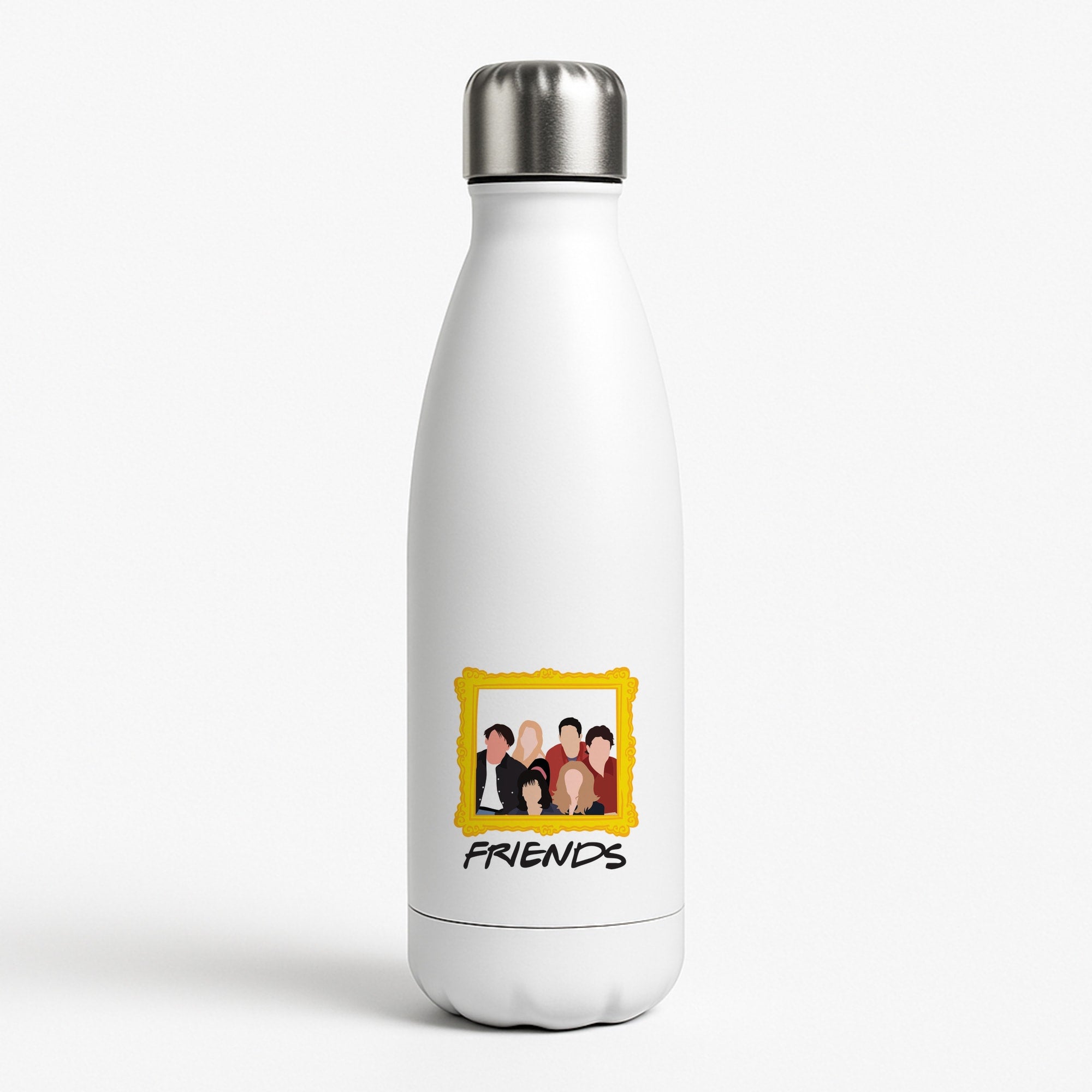Cast Photo Frame White Water Bottle