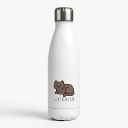 Lucky Black Cat - Cats White Water Bottle