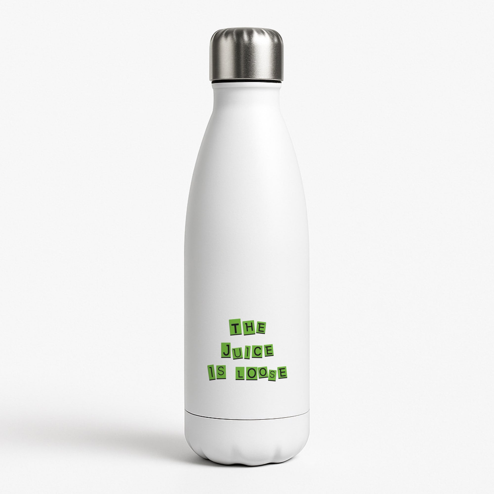 The Juice Is Loose White Water Bottle
