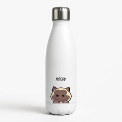 Meow Green - Cats White Water Bottle