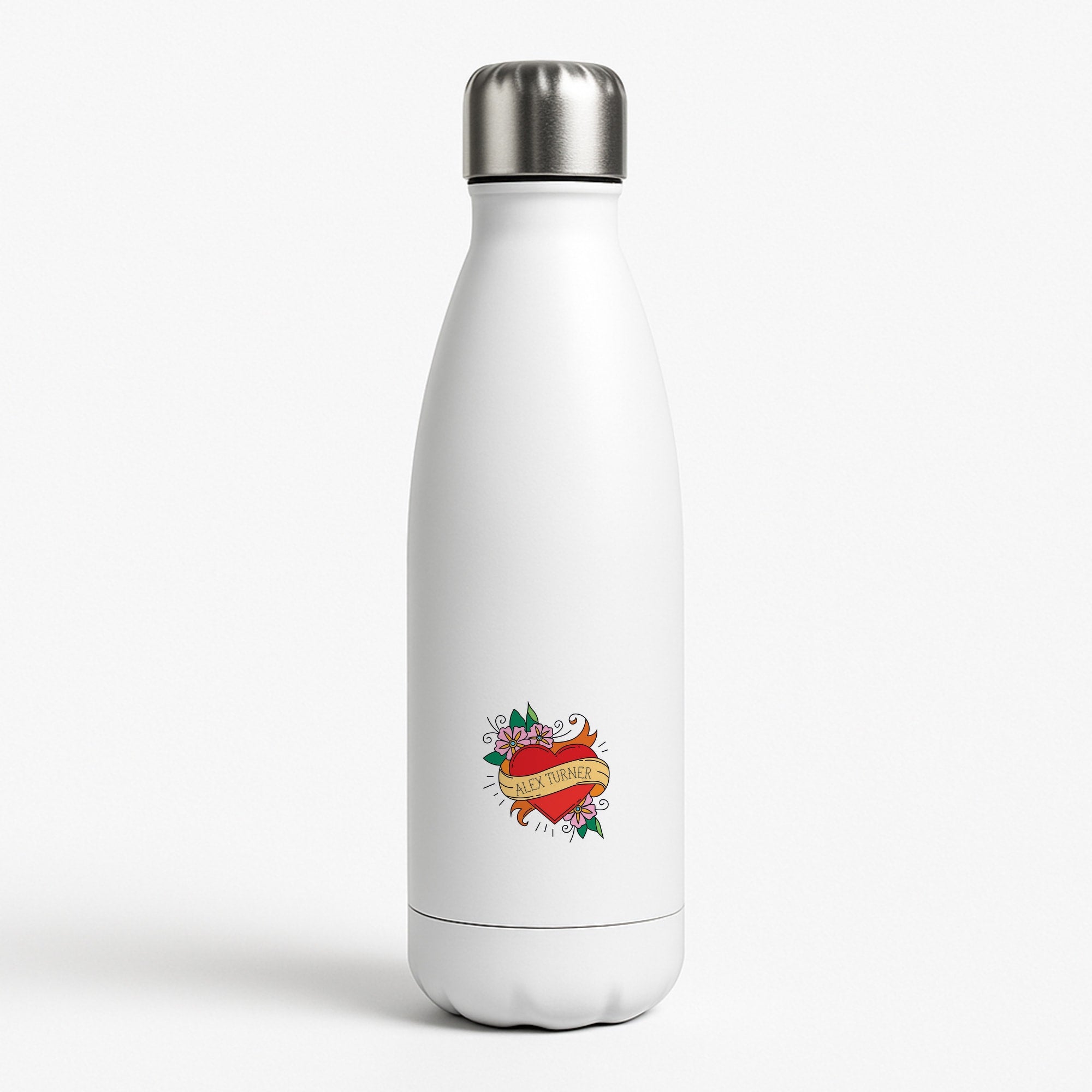 I love Alex Turner White Water Bottle
