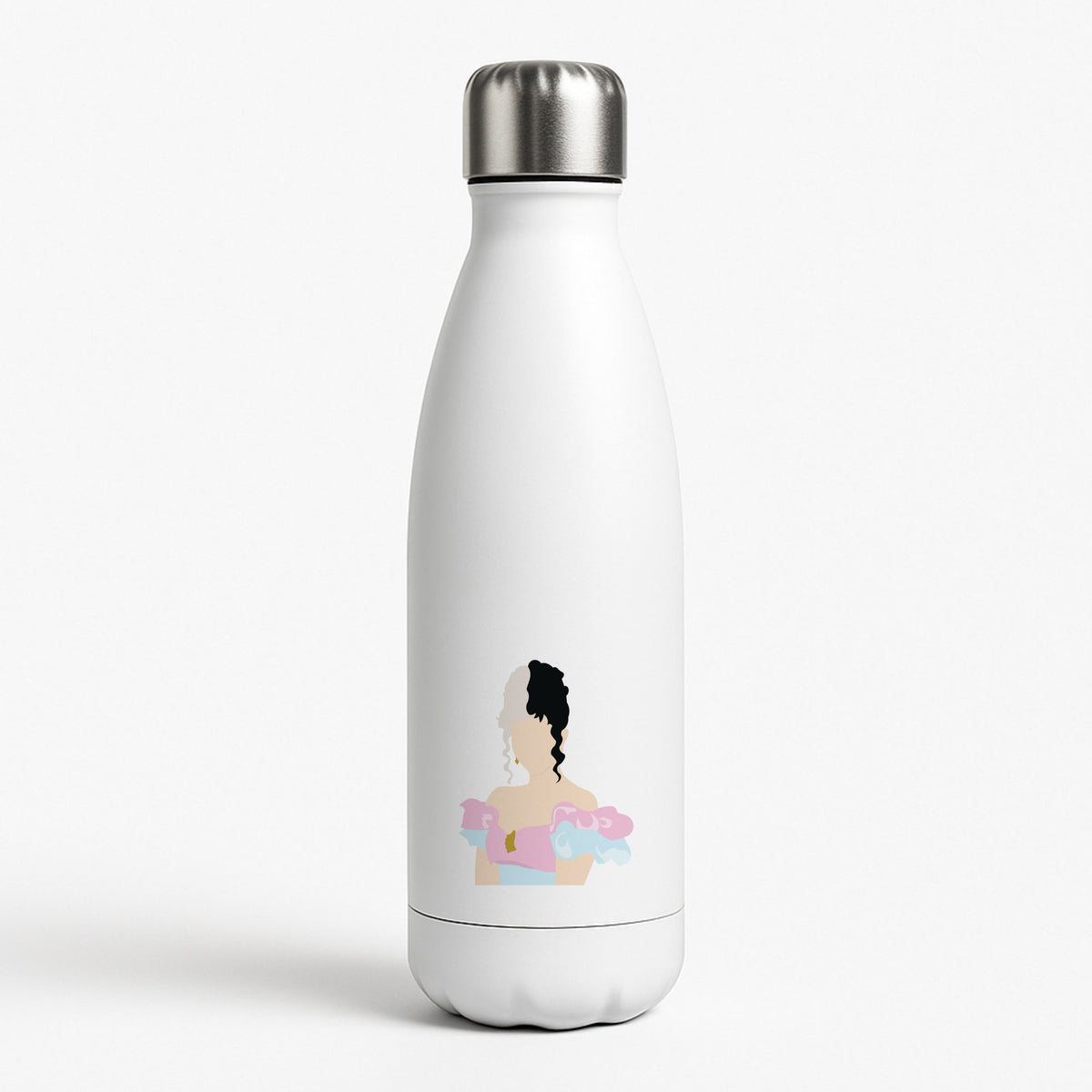 Blue And Pink Dress Water Bottle