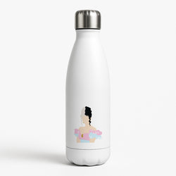 Blue And Pink Dress White Water Bottle