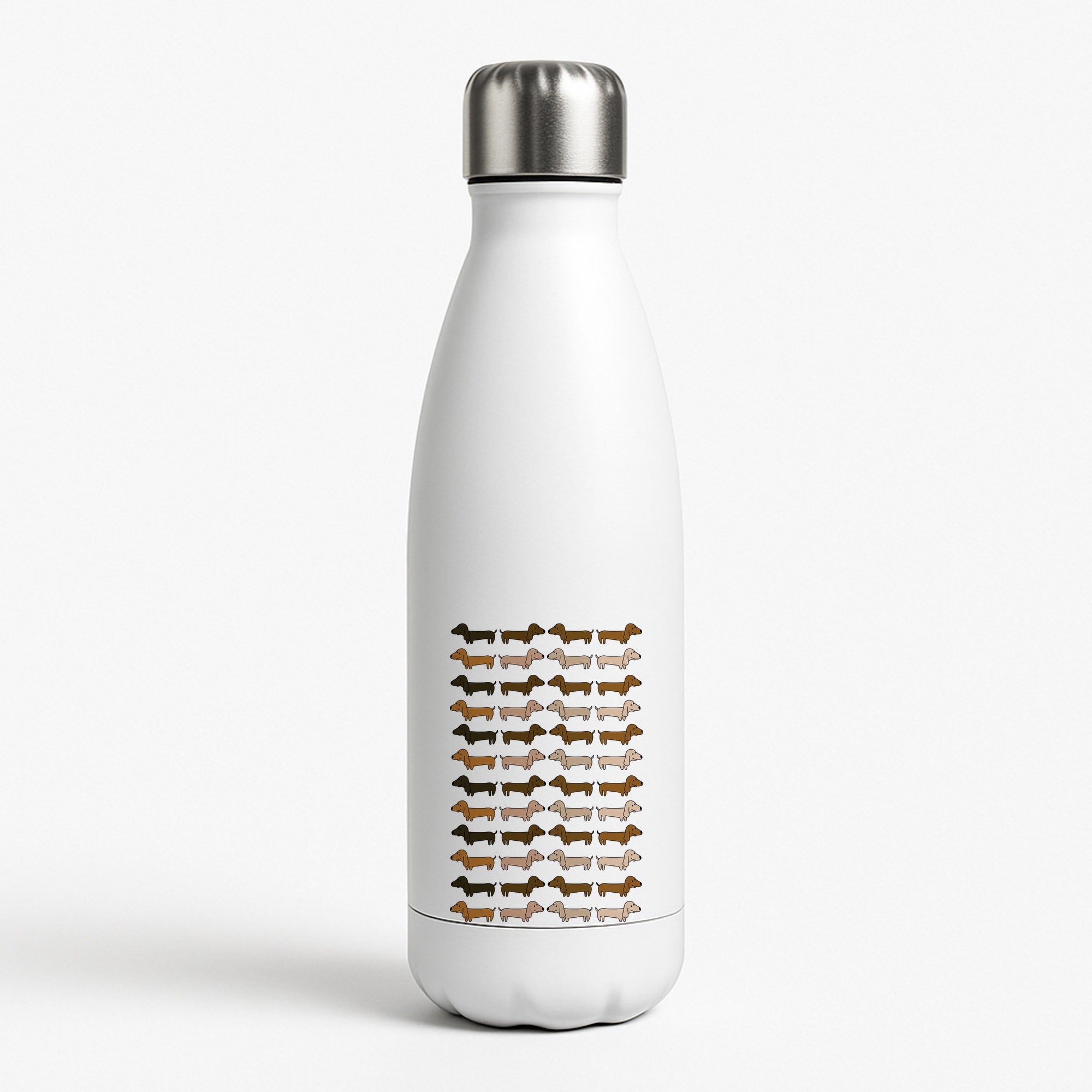 Collage - Dachshunds White Water Bottle