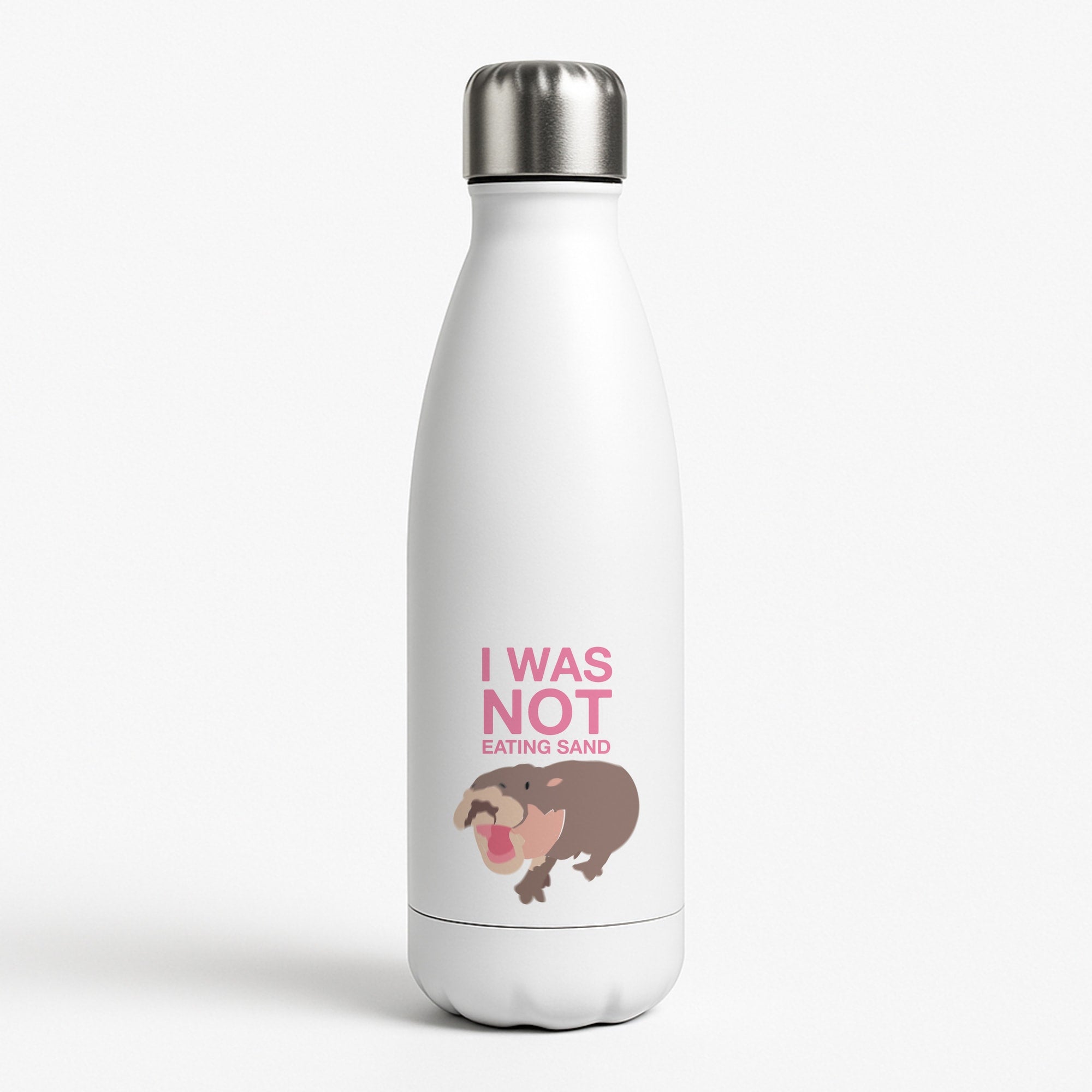 I Was Not Eating Sand White Water Bottle