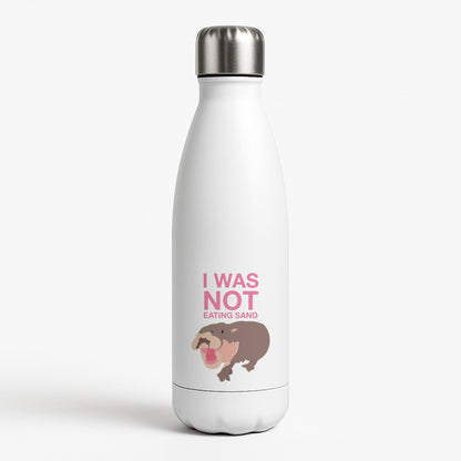 I Was Not Eating Sand White Water Bottle