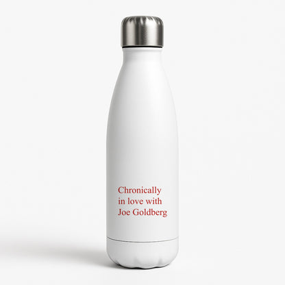Chronically In Love With Joe White Water Bottle
