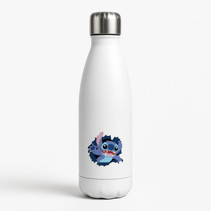 Torn Blue Alien White Water Bottle
