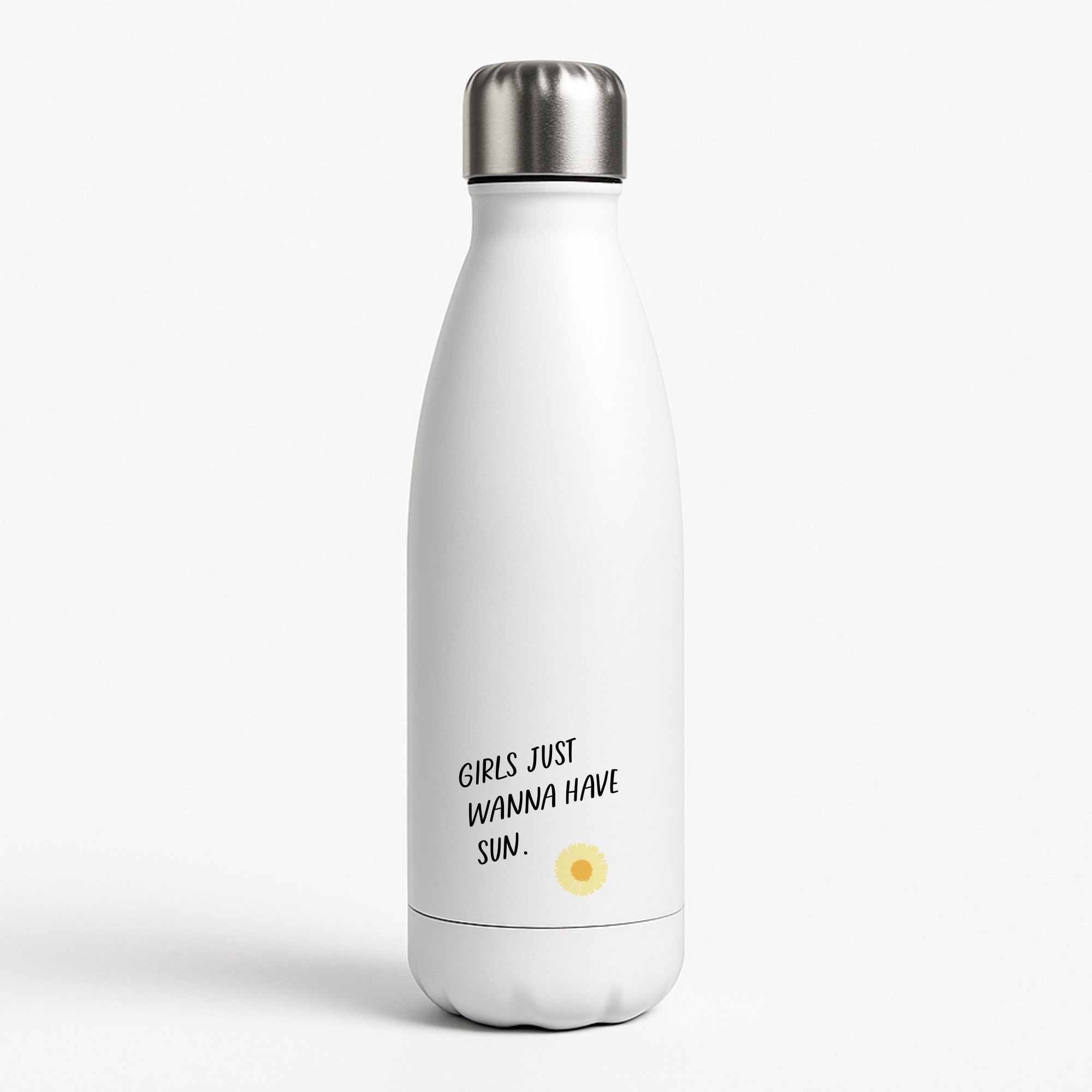 Girls Just Wanna Have Sun - Summer White Water Bottle