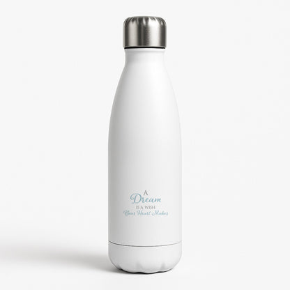 A Dream Is A Wish Your Heart Makes White Water Bottle