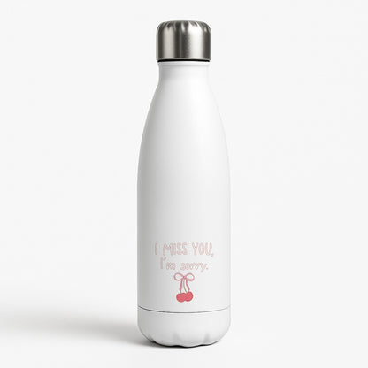 I Miss You , I'm Sorry - Abrams White Water Bottle