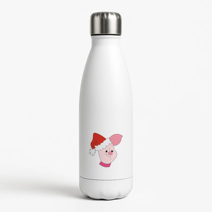 Pig Pattern Christmas White Water Bottle
