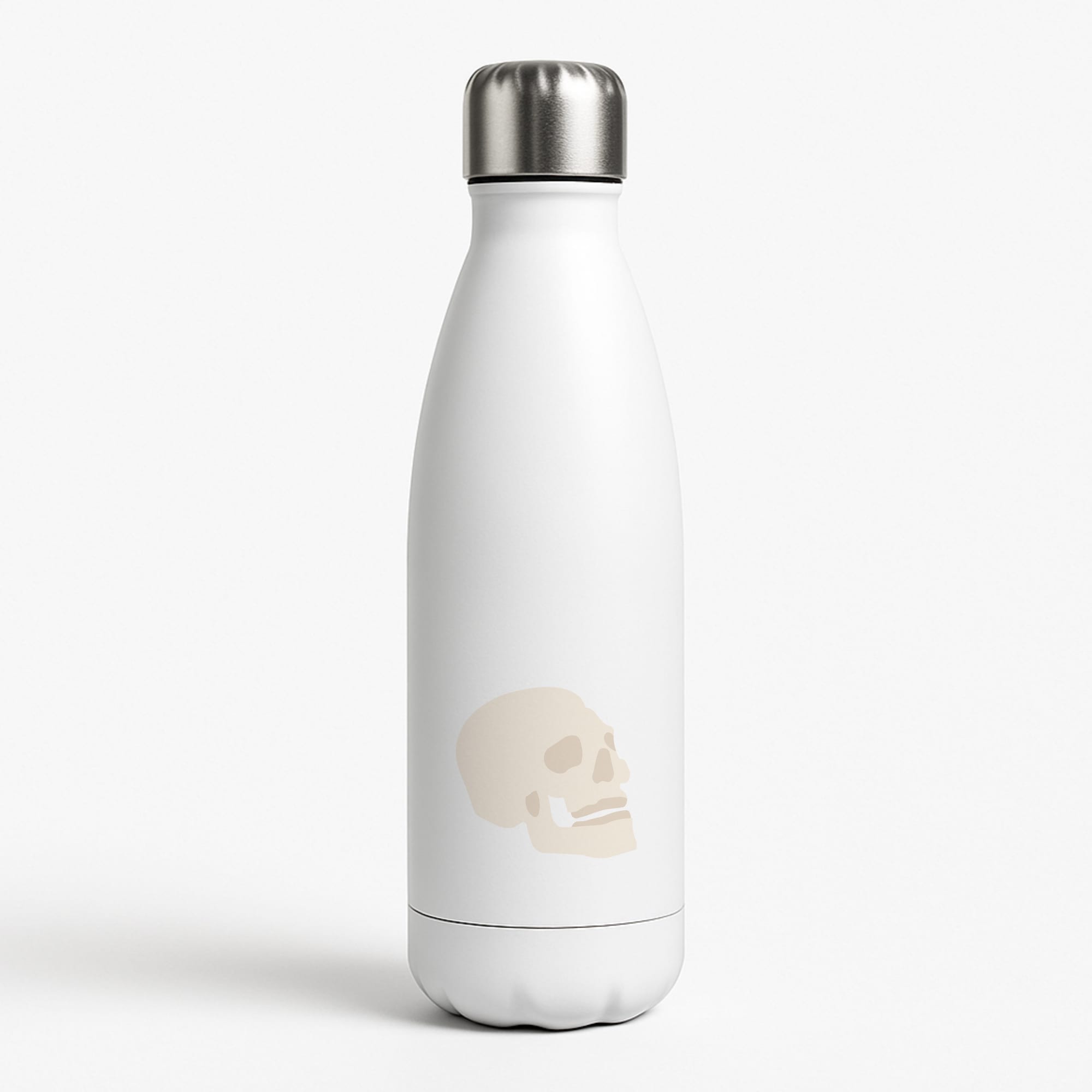 Skull Outline - Halloween Water Bottle